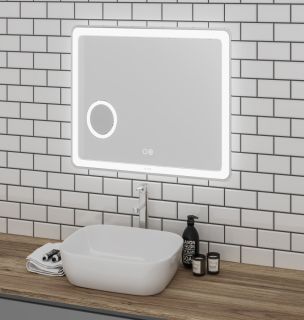 Зеркало с подсветкой Grossman Leo 169080 90см с подогревом и увеличительной линзой